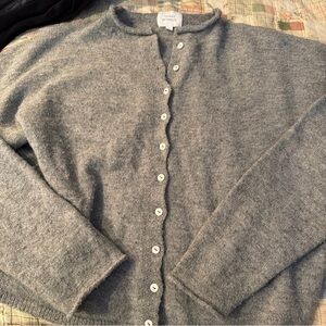 Heather Gray Button-Up Cardigan